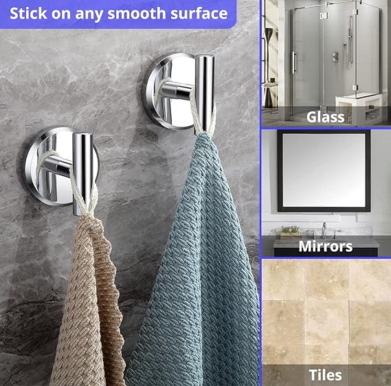 HOME SO Suction Cup Hooks - Chrome